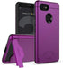 Teelevo Wallet Case for Google Pixel 3, Dual Layer Case with Card Slot Holder and Integrated Kickstand for Google Pixel 3 - Purple...