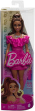 Barbie Fashionistas Doll #217 with Brown Wavy Hair Half-Up Half-Down & Pink Dress, 65th Anniversary Collectible Fashion Doll...