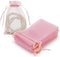 HRX Package 100pcs Blush Pink Organza Gift Bags, 4 x 6 inch Candy Mesh Drawstring Bags Jewelry Pouches for Christmas Wedding Baby Shower Party...