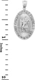 925 Sterling Silver St Christopher Medal Patron Saint of Travelers Catholic Protection Pendant...