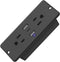 HHSOET 5 in 1 Recessed Power Strip Flat Plug, 20W Fast Charging Furniture Outlet with USB, Conference Recessed Socket with 2 AC Plugs, 2 USB Ports...