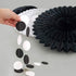 Cheerland Black White Party Decorations Hanging Paper Fans Garland Kit Wedding Halloween Birthday Baby Shower Casino Gothic Decor Spooky Haunted H...