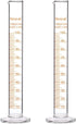 StonyLab 2-Pack 100ml Borosilicate Glass Graduated Cylinder Measuring Cylinder...