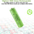 Rechargeable AA Battery NIMH 1.2V Double A 2200mAh High Capacity 4 Pack Pre-Charged Solar Batteries Low Self Discharge for Solar Light Replacement...