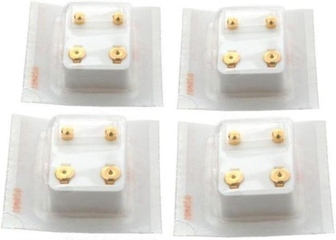 Studex 24K Gold Earrings Plated Ball Stud Piercing Jewelry, Pack of 4 Pairs...