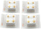 Studex 24K Gold Earrings Plated Ball Stud Piercing Jewelry, Pack of 4 Pairs...