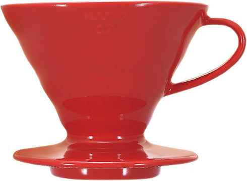 Hario VDCR-02R V60 02 Coffee Dripper Ceramic Red Coffee Drip for 1-4 Cups...