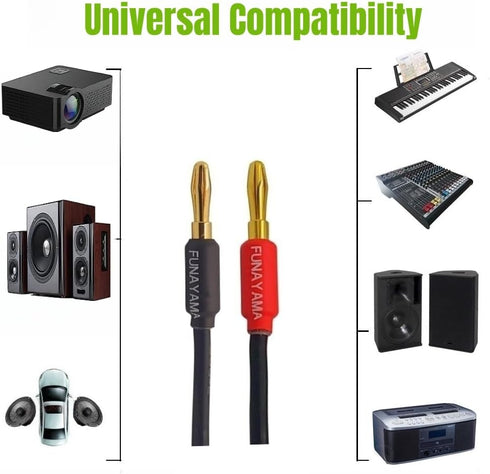 4mm Banana Plugs, Gold Plated Speaker Banana Plug Connectors for Speaker Wire, Wall Plate, Multimeter Test Leads, Battery Charger Adapter(5 pair/1...