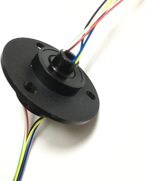 Taidacent Hollow Slip Ring Signal Power Continued 2/4/6/12 Road Collector Ring Conductive Electric Motor Slip Ring Rotating Connector (5mm Inner D...