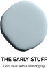 BACKDROP | Premium Interior Paint | Large Adhesive Paint Swatch | THE EARLY STUFF - Cool Blue With A Hint Of Gray | 12" x 12" Color Sample...
