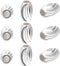 Beebeecraft 1 Box 10Pcs Oval Rice Spacer Beads Sterling Silver Rice Corrugated Beads with 2mm Hole for Jewelry Craft Making Findings...