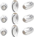 Beebeecraft 1 Box 10Pcs Oval Rice Spacer Beads Sterling Silver Rice Corrugated Beads with 2mm Hole for Jewelry Craft Making Findings...