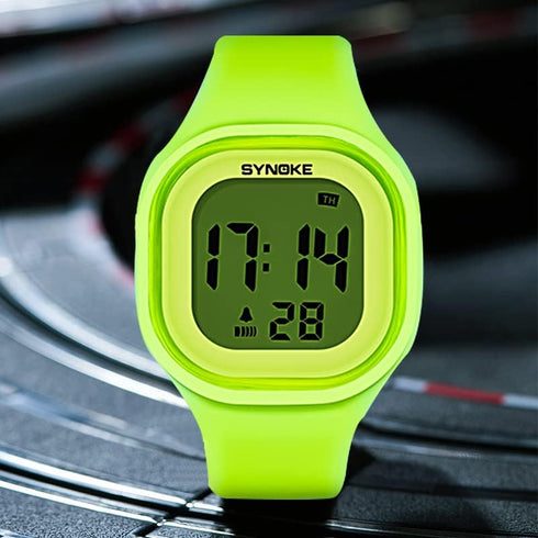 Gosasa Male and Female Digital Sports Watches LED Electron 50m Waterproof Luminous Silicone Watch...