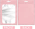 100 Pcs Resealable Mylar Bags with Clear Window Packaging Bags Foil Pouch Zipper Bag for Food Self Sealing Storage Supplies (Pink, 4.72x7.1 inches...