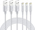 Lightning Cable MFi Certified - iPhone Charger 3Pack 3FT Lightning to USB A Charging Cable Cord Compatible with iPhone 14 13 12 SE 2020 11 Xs Max ...
