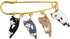 Lovely Cat Charms Gold-Tone Safety Pins - Calico, Ginger, Siamese Cat Dangle Accessory Brooch Pin for Cat Lover Gift...