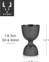 Viski Canterbury Double Measure for Cocktails, Bar Tools and Accessories Stainless Steel Bartender Tool Measuring Shot Gunmetal Black Set of 1...