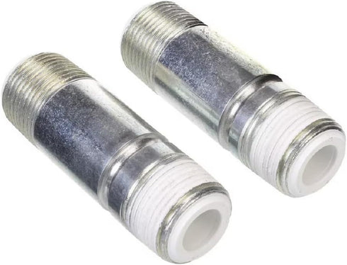 Rheem UV12992 Heat Trap Nipples with 3/4-Inch NPT and 3-Inch Length, Silver, Small, 2 Count (Pack of 1)...