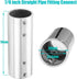 Handrail Straight Pipe Fitting Connector,AICWIOO 7/8 Inch 316 Stainless Steel Emt 2-Way Tube Connector Heavy Duty Bimini Top Hardware Conduit Conn...