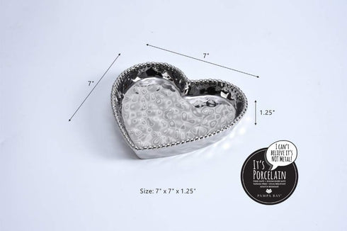 Pampa Bay Love is in the Air Medium Heart Dish (1, Silver)...