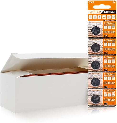 Cotchear 5pcs/Pack CR1632 Button Battery 3V CR1632 Lithium Coin Cell Batteries LM1632 BR1632 ECR1632 CR 1632 Battery for Electronic Watch Remote...