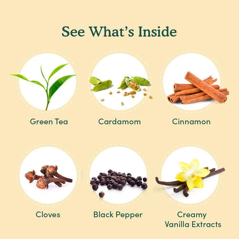 VAHDAM, Vanilla Chai Tea Bags (15 Count) High Caffeine, Non GMO, Gluten Free | Individually Wrapped, Full-bodied & Malty | No Artificial Flavor | ...