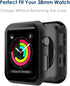 Simpeak 38mm Case Compatible with Apple Watch 38mm Series 3 Series 2 Series 1, Full Coverage and Slim Bumper Case Built-in Tempered Glass Screen P...