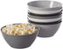 US Acrylic Unbreakable 28 oz. Plastic Stackable Cereal Bowls for Snacks & Ice Cream in Grey Colors (Set of 8) 6-inch Reusable, BPA-Free, Made in t...