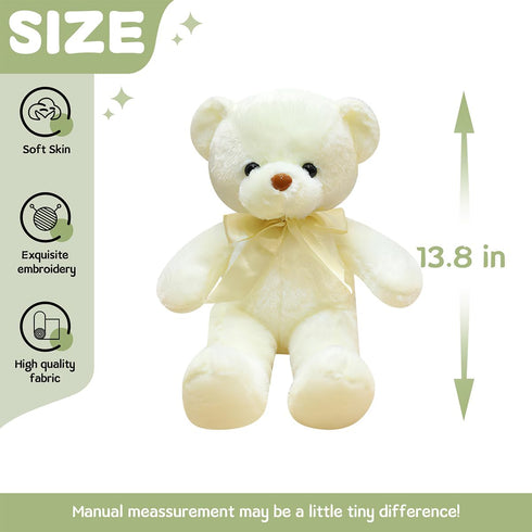 Teddy Bear Stuffed Animals, 13.4 inch Soft Cuddly Stuffed Plush Teddy Bear, Cute Plush Toys for Birthday Christmas New Year Valentine’s Day Weddin...