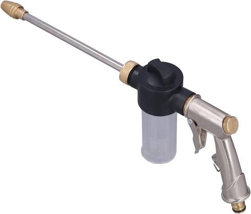 Pressure Washer Gun with Adjustable Nozzles Garden Hose Spray Cleaning Tool 0.5in Hose Coupler...