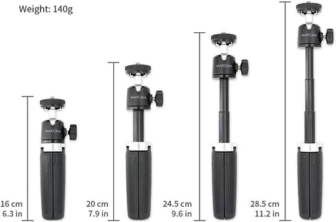 Extension Pole Tripod, Mini Selfie Stick Tripod Stand Handle Grip for Webcam iPhone Samsung Smartphone Gopro DJI Pocket Canon Sony Cameras Vloggin...