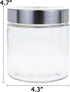 Lawei 6 Pack 27 Oz Clear Glass Jars with Stainless Steel Lids - Glass Food Canister Set Food Storage Jars for Cookie Rice Beans Pasta Snacks...