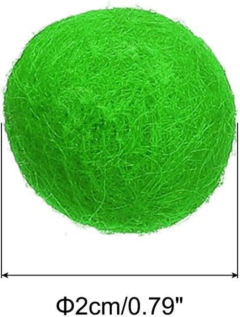 PATIKIL Wool Felt Ball Beads Wool Felting Pom 2cm 20mm Dark Green for Home Crafts Handcrafts Project DIY Pack of 20...