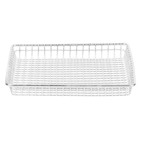 G.E.T. 4-83599 Stainless Steel Metal Rectangular Wire Serving Tray Stainless Steel Wire Baskets Collection...