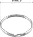 QWORK Key Ring, Set of 20, 2 Inch Large Open Key Ring - Sturdy Key Chain Ring for Keychain and Crafts...