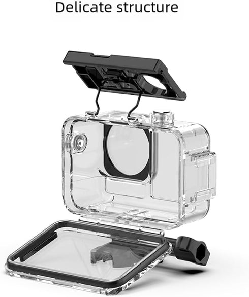 Waterproof Case for DJI Osmo Action 3 /Action 4 Camera Accessories, Underwater 45M/148FT Deep Diving Protective Shell Housing with Bracket Accesso...
