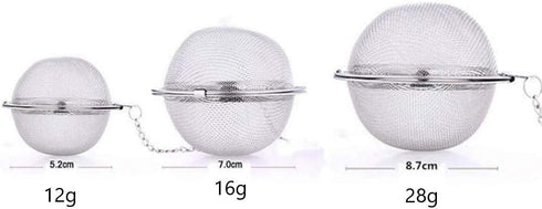 Mayata 3pcs Stainless steel fine mesh seasoning ball kitchen soup spice stew filter kitchen tool metal tea bag tea ball (3pcs Round Shape),Silver,...