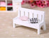 SEWACC Mini Dollhouse Garden Bench Miniature Doll Bench Couch Sofa with Cushions Micro Landscape Ornament Wooden Dollhouse Furniture for DIY Craft...
