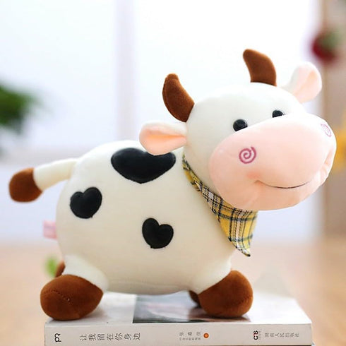 Lovely Creative Milk Cow Plush Pillow Toys Soft Stuffed Cartoon Animal Cattle Doll Bedroom Sleeping Pillow Cushion Gifts for Friends Kids...