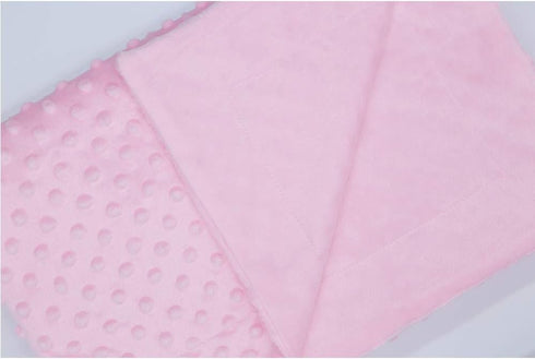 Unisex Children's Baby Quilt Soft Baby Blanket Minky Dot- Sherpa Fleece Baby Blanket 30 by 40 Inch Pink...