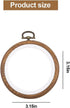 8 Pcs/Set Mini Embroidery Hoops 3 Inch Round Imitated Wood Plastic Display Frame Reusable Circle Cross Stitch Hoop Ring for Art Craft Sewing and H...