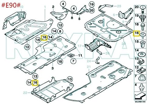 Rexka 50 pcs M4.8-1.61 x 16mm Hex Head Sems Screws for BMW Wheel Arch Trim Underfloor Coating Rear Trim Cover Underhood Shield 07147129160 E46 E60...