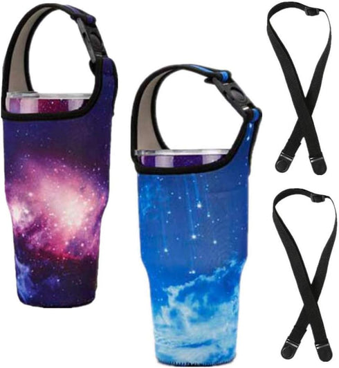 Tumbler 30oz Carrier Holder Pouch with Shoulder Strap, Fit for YETI, Rtic, Atlin, Ozark Trail, Rambler 30 oz Insulated Tumbler Coffee Cup, Neopren...
