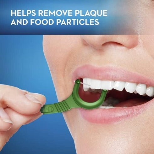 Oral-B Glide Detoxifying Mint Dental Floss Picks Infused with Tea Tree Oil, 75 Count (Pack of 4)...