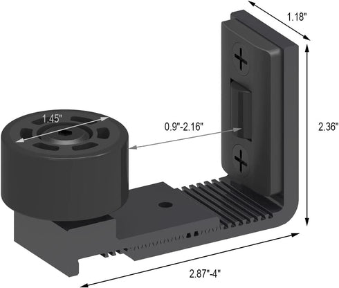 Upgrade Sliding Barn Door Bottom Adjustable Floor Guide Wall Mount Flush Sawtooth Design, Super Smoothly and Quietly, Easy Installation, 2 Pack...