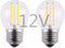 2W LED Mini Globe Bulb, AC 12V, DC 12V, Dimmable with DC Dimmer, E26 Medium Base, 2700K Warm White Light, 25W Incandescent Replacement, Solar Syst...