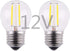 2W LED Mini Globe Bulb, AC 12V, DC 12V, Dimmable with DC Dimmer, E26 Medium Base, 2700K Warm White Light, 25W Incandescent Replacement, Solar Syst...