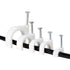 Juvale 500-Pack Round Cable Wire Clips for Wall Mounting, Extension Cord Holders, and Cable Management Staples in 5 Sizes for RJ45 Ethernet Connec...