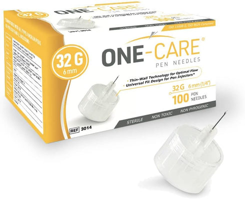 ONE-CARE Pen Tips 32G x 1/5’’ (6mm), Universal Fit, 100/bx...