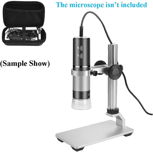 Aluminum Alloy Microscope Stand Holder for USB Digital Microscope, Cainda Stable Metal Stand Bracket with Portable Carrying Case, Support Adjusted...